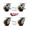 Service Caster 6'' Heavy Duty High Temp Phenolic Caster Set 4 Swivel Locks 2 Brakes, 4PK CRAN-KP92S630-PHRHT-SLB-BSL-2-BSL-2 - alternate 2